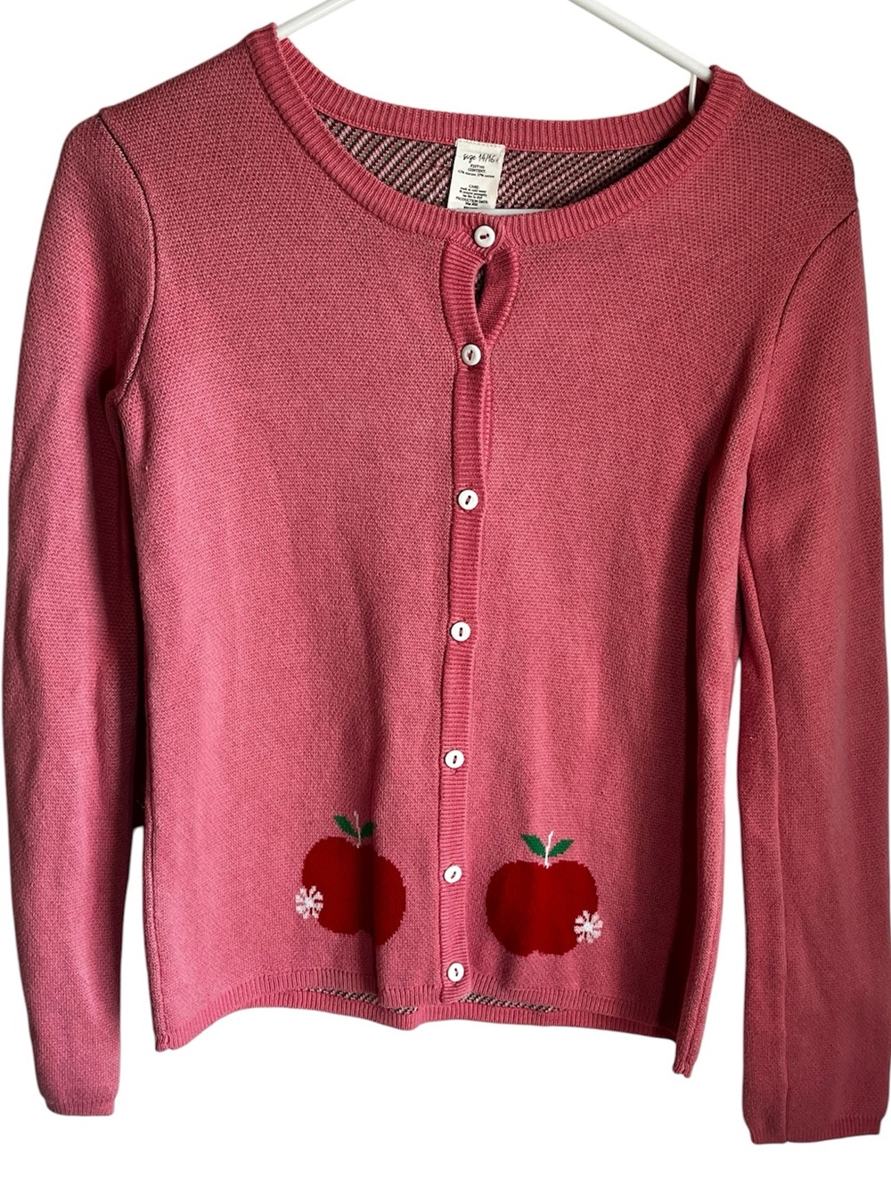 Eleanor Rose Pink Apple Blossom Button Cardigan Sweater Girl’s Size 14/16